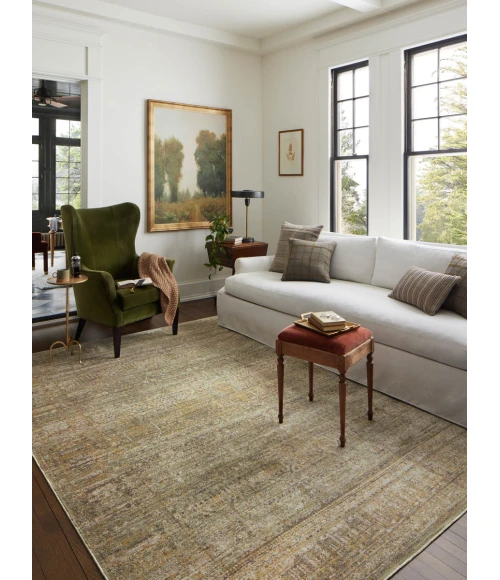 Jean Stoffer x Loloi Bradbury Dove / Gold BRU-02 7 ft. 10 in. X 10 ft. Rectangle Rug