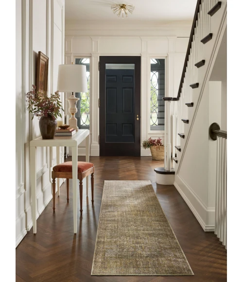 Jean Stoffer x Loloi Bradbury Dove / Gold BRU-02 7 ft. 10 in. X 10 ft. Rectangle Rug