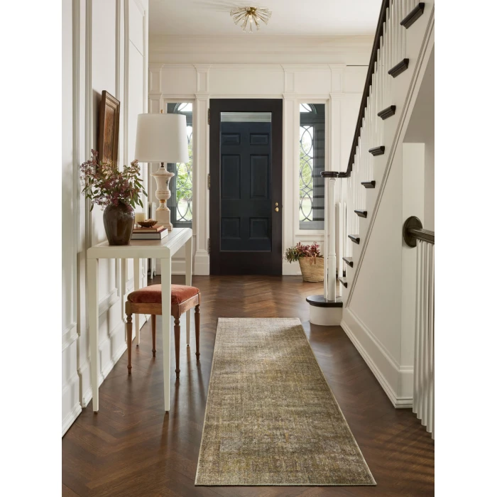 Jean Stoffer x Loloi Bradbury Dove / Gold BRU-02 2 ft. 7 in. X 4 ft. Rectangle Rug