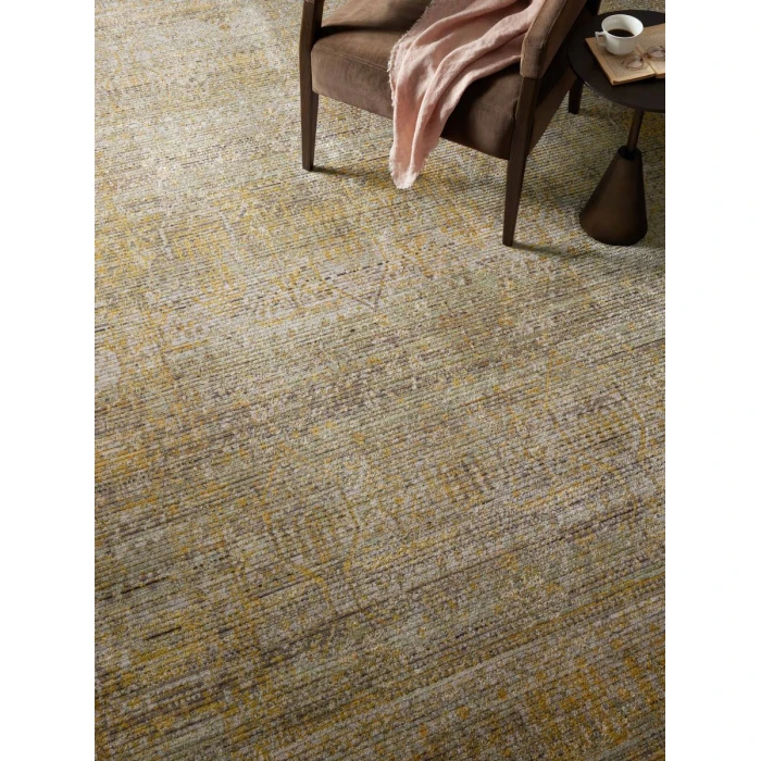 Jean Stoffer x Loloi Bradbury Dove / Gold BRU-02 2 ft. 7 in. X 4 ft. Rectangle Rug