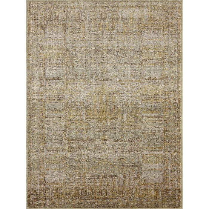 Jean Stoffer x Loloi Bradbury Dove / Gold BRU-02 2 ft. 7 in. X 4 ft. Rectangle Rug