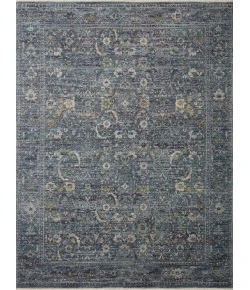 Jean Stoffer x Loloi Bradbury Ocean / Gold BRU-03 5 ft. X 5 ft. Round Rug