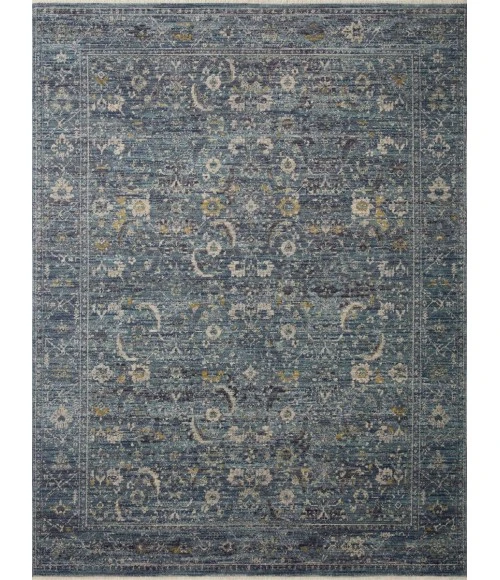 Jean Stoffer x Loloi Bradbury Ocean / Gold BRU-03 7 ft. 10 in. X 10 ft. Rectangle Rug