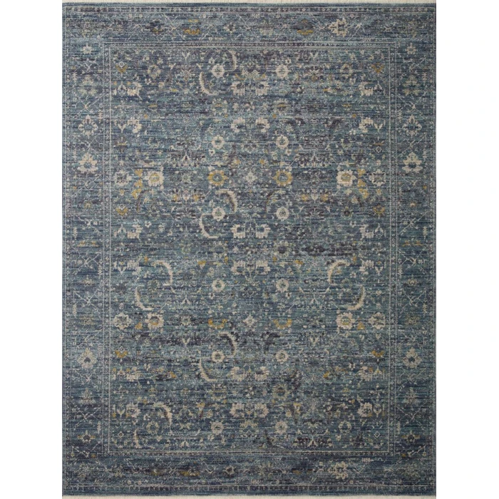Jean Stoffer x Loloi Bradbury Ocean / Gold BRU-03 2 ft. 7 in. X 4 ft. Rectangle Rug
