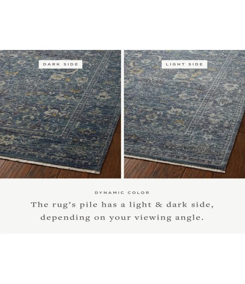Jean Stoffer x Loloi Bradbury Ocean / Gold BRU-03 7 ft. 10 in. X 10 ft. Rectangle Rug
