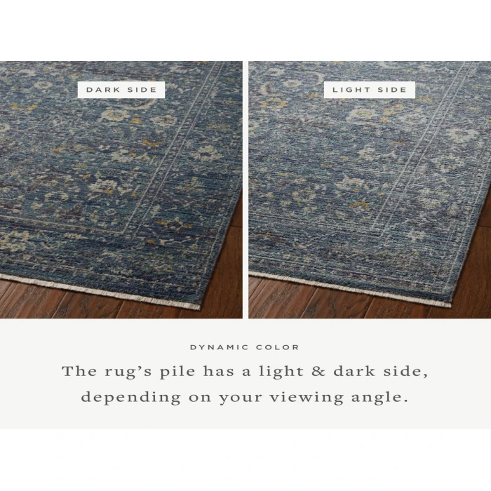 Jean Stoffer x Loloi Bradbury Ocean / Gold BRU-03 2 ft. 7 in. X 4 ft. Rectangle Rug