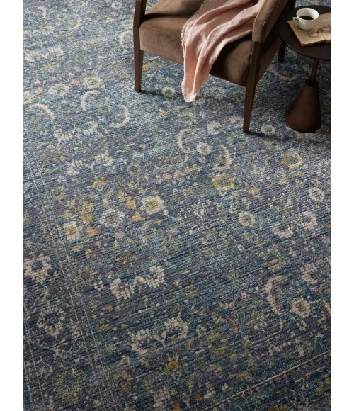 Jean Stoffer x Loloi Bradbury Ocean / Gold BRU-03 7 ft. 10 in. X 10 ft. Rectangle Rug