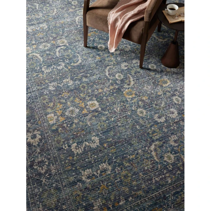 Jean Stoffer x Loloi Bradbury Ocean / Gold BRU-03 2 ft. 7 in. X 4 ft. Rectangle Rug