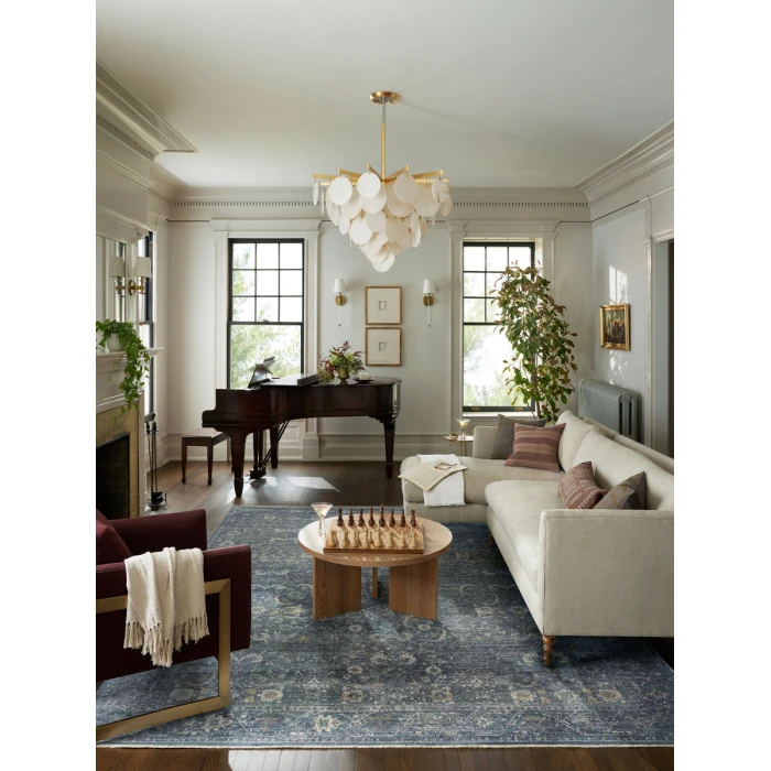 Jean Stoffer x Loloi Bradbury Ocean / Gold BRU-03 2 ft. 7 in. X 4 ft. Rectangle Rug