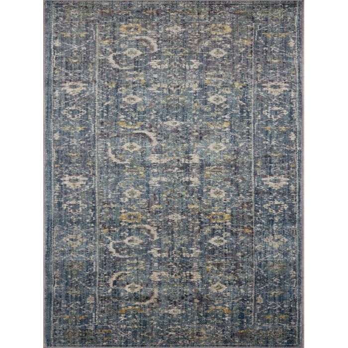 Jean Stoffer x Loloi Bradbury Ocean / Gold BRU-03 2 ft. 7 in. X 4 ft. Rectangle Rug