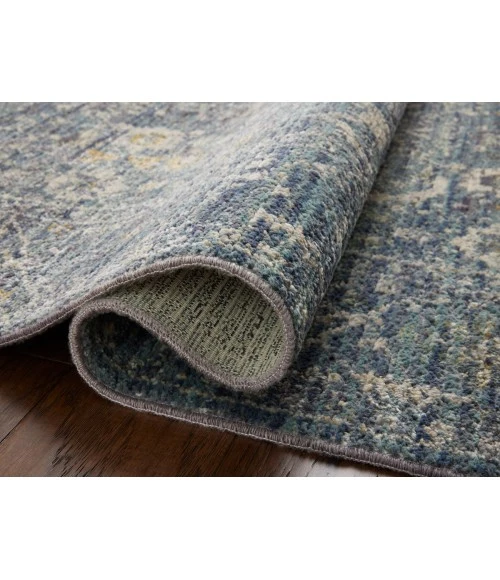 Jean Stoffer x Loloi Bradbury Ocean / Gold BRU-03 7 ft. 10 in. X 10 ft. Rectangle Rug