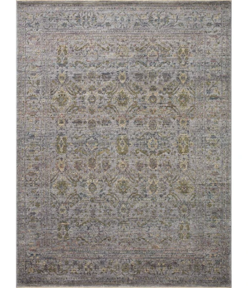 Jean Stoffer x Loloi Bradbury Grey / Multi BRU-04 2 ft. 7 in. X 4 ft. Rectangle Rug