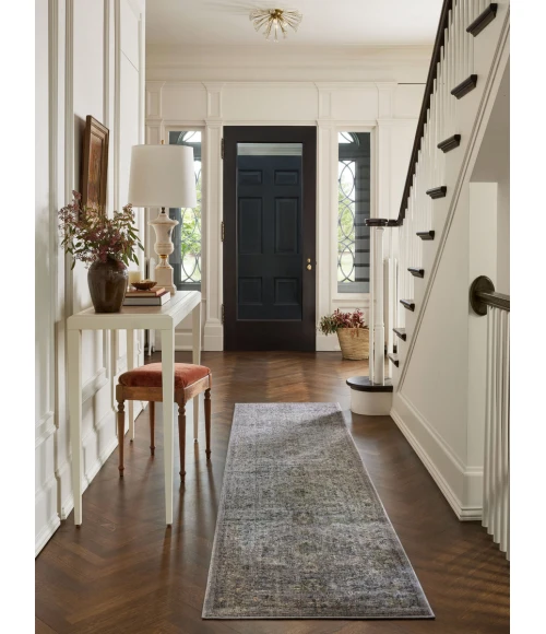 Jean Stoffer x Loloi Bradbury Grey / Multi BRU-04 2 ft. 7 in. X 4 ft. Rectangle Rug