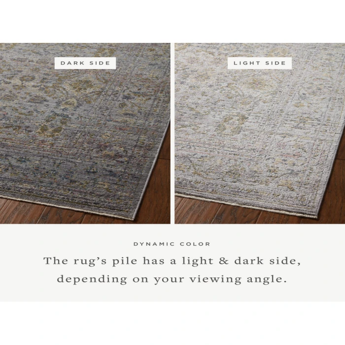 Jean Stoffer x Loloi Bradbury Grey / Multi BRU-04 2 ft. 7 in. X 4 ft. Rectangle Rug