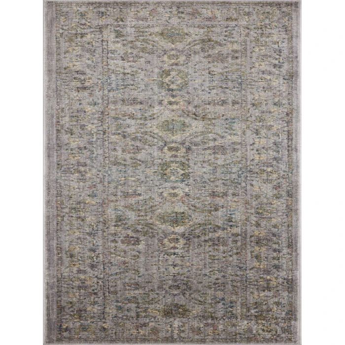 Jean Stoffer x Loloi Bradbury Grey / Multi BRU-04 2 ft. 7 in. X 4 ft. Rectangle Rug