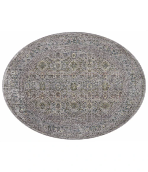 Jean Stoffer x Loloi Bradbury Grey / Multi BRU-04 2 ft. 7 in. X 4 ft. Rectangle Rug