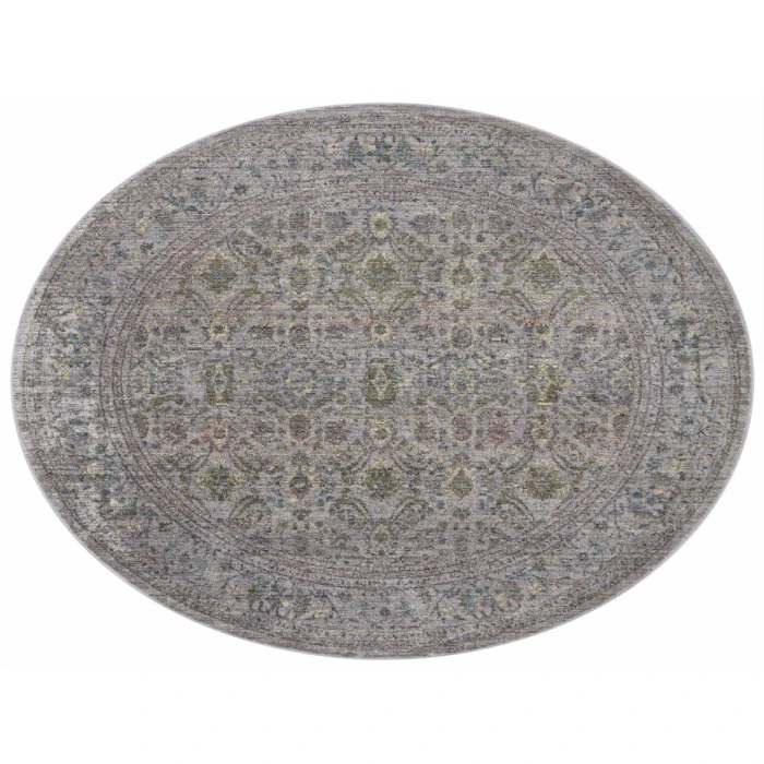 Jean Stoffer x Loloi Bradbury Grey / Multi BRU-04 2 ft. 7 in. X 4 ft. Rectangle Rug