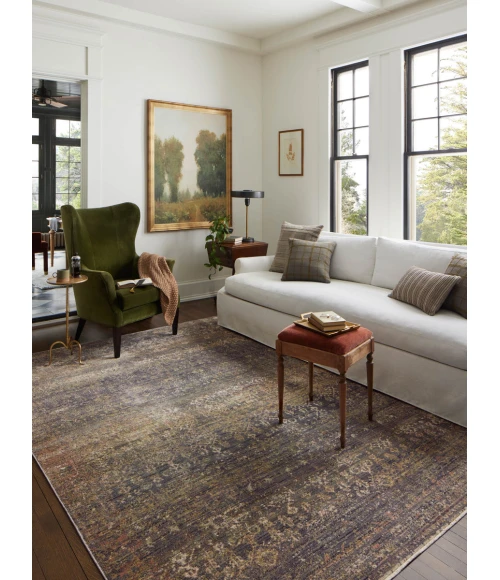 Jean Stoffer x Loloi Bradbury Ink / Multi BRU-05 2 ft. 7 in. X 4 ft. Rectangle Rug