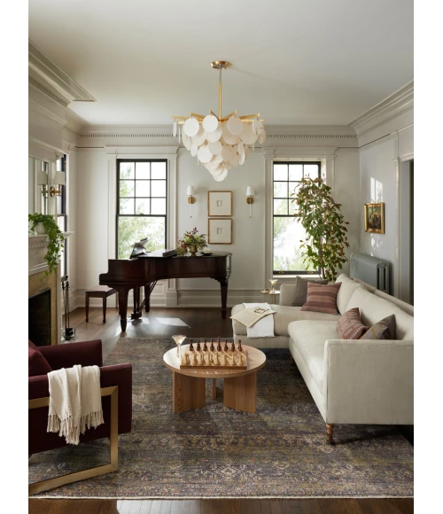 Jean Stoffer x Loloi Bradbury Ink / Multi BRU-05 2 ft. 7 in. X 4 ft. Rectangle Rug