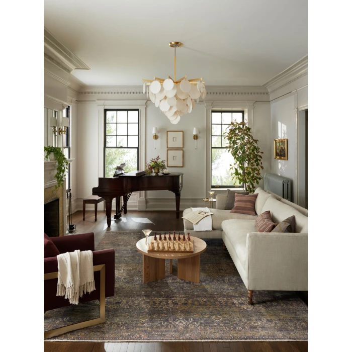 Jean Stoffer x Loloi Bradbury Ink / Multi BRU-05 2 ft. 7 in. X 4 ft. Rectangle Rug