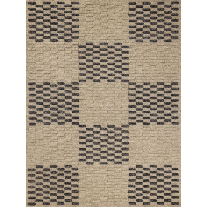 Chris Loves Julia x Loloi Bradley Beige / Midnight BRL-01 9 ft. 3 in. X 13 ft. Rectangle Rug