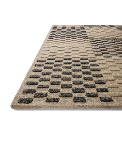 Chris Loves Julia x Loloi Bradley Beige / Midnight BRL-01 3 ft. 6 in. X 5 ft. 6 in. Rectangle Rug