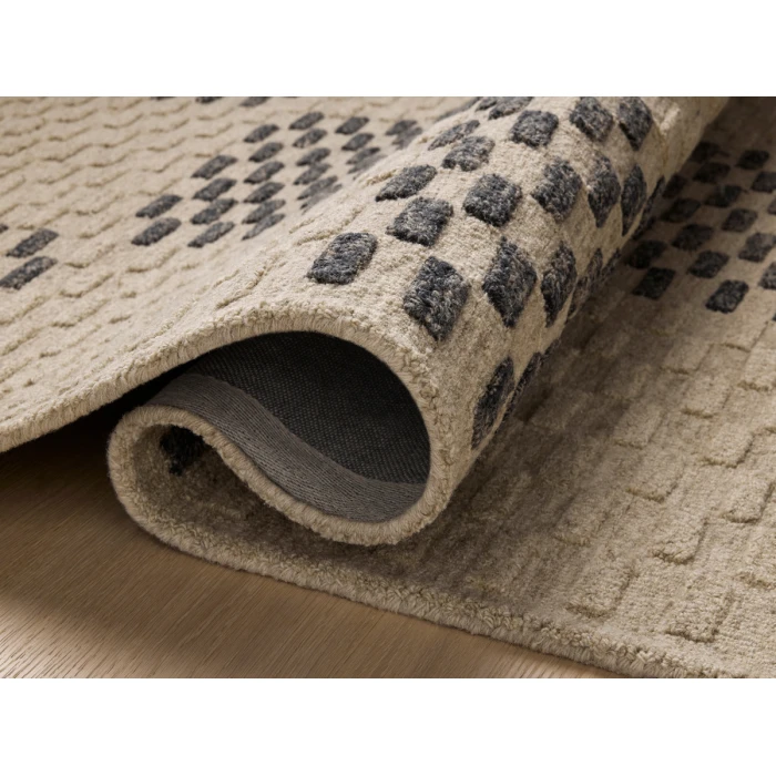 Chris Loves Julia x Loloi Bradley Beige / Midnight BRL-01 9 ft. 3 in. X 13 ft. Rectangle Rug