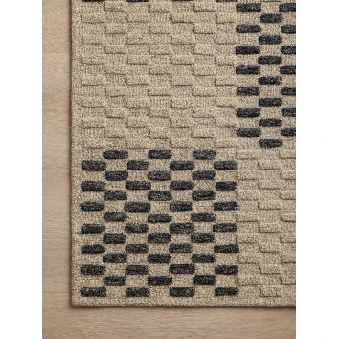 Chris Loves Julia x Loloi Bradley Beige / Midnight BRL-01 9 ft. 3 in. X 13 ft. Rectangle Rug