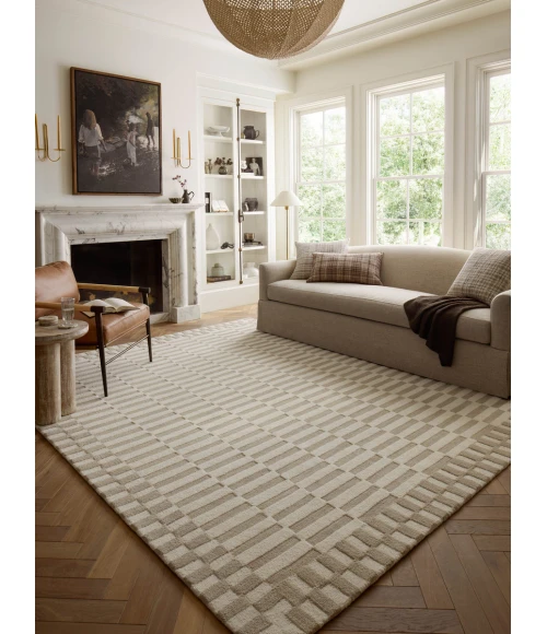 Chris Loves Julia x Loloi Bradley Ivory / Beige BRL-02 8 ft. 6 in. X 11 ft. 6 in. Rectangle Rug