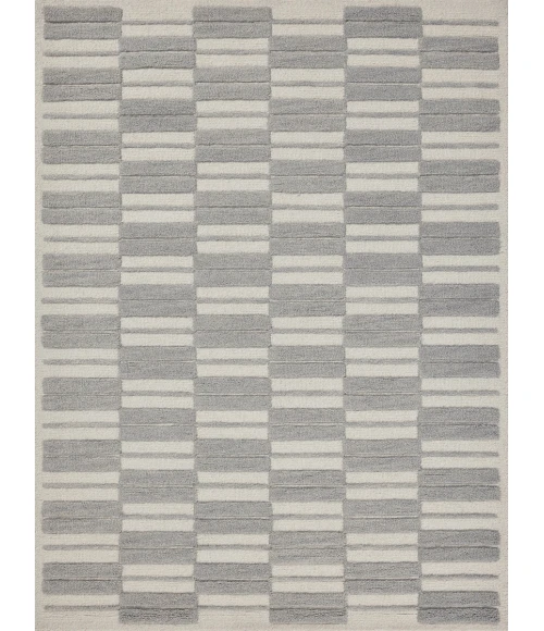 Chris Loves Julia x Loloi Bradley Ivory / Grey BRL-03 3 ft. 6 in. X 5 ft. 6 in. Rectangle Rug