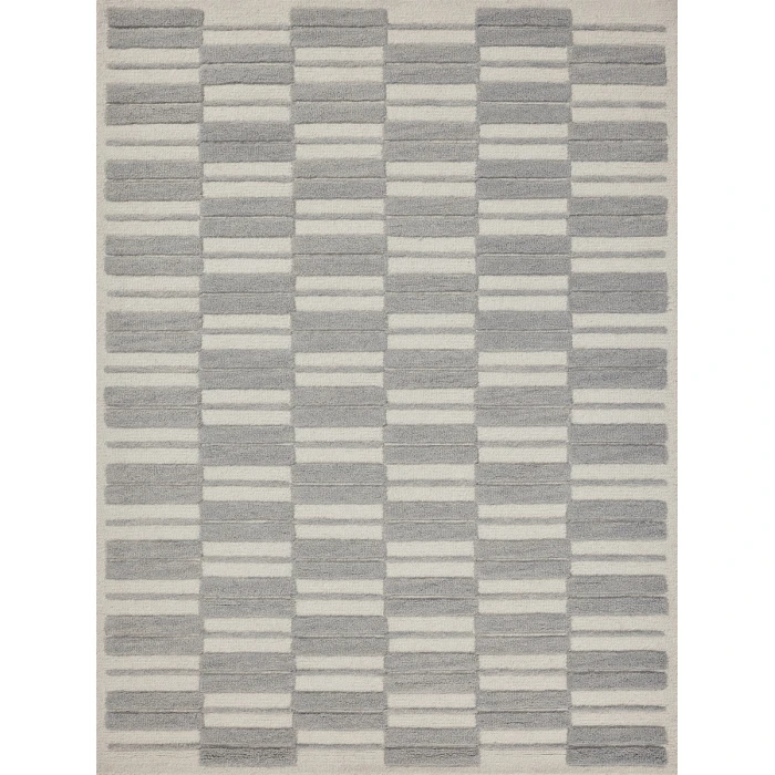 Chris Loves Julia x Loloi Bradley Ivory / Grey BRL-03 2 ft. 6 in. X 9 ft. 9 in. Rectangle Rug