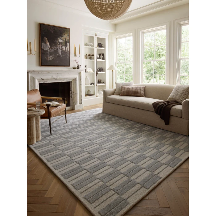 Chris Loves Julia x Loloi Bradley Ivory / Grey BRL-03 2 ft. 6 in. X 9 ft. 9 in. Rectangle Rug