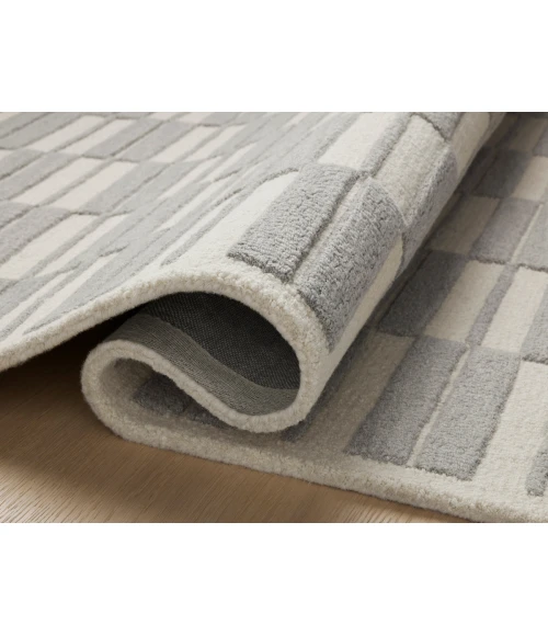Chris Loves Julia x Loloi Bradley Ivory / Grey BRL-03 3 ft. 6 in. X 5 ft. 6 in. Rectangle Rug