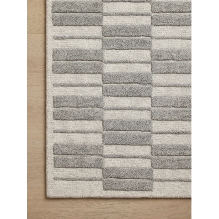 Chris Loves Julia x Loloi Bradley Ivory / Grey BRL-03 2 ft. 6 in. X 9 ft. 9 in. Rectangle Rug