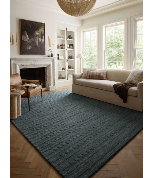 Chris Loves Julia x Loloi Bradley Teal / Teal BRL-05 18 in. X 18 in. Sample Rug