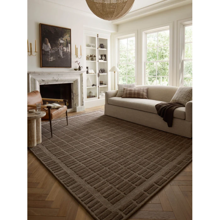 Chris Loves Julia x Loloi Bradley Cocoa / Cocoa BRL-06 2 ft. 6 in. X 9 ft. 9 in. Rectangle Rug