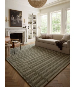 Chris Loves Julia x Loloi Bradley Sage / Olive BRL-07 18 in. X 18 in. Sample Rug