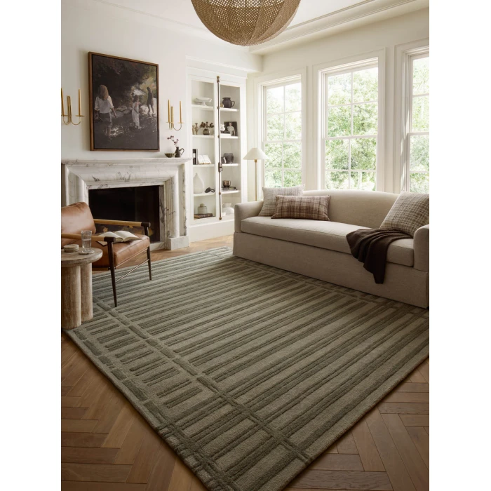 Chris Loves Julia x Loloi Bradley Sage / Olive BRL-07 9 ft. 3 in. X 13 ft. Rectangle Rug