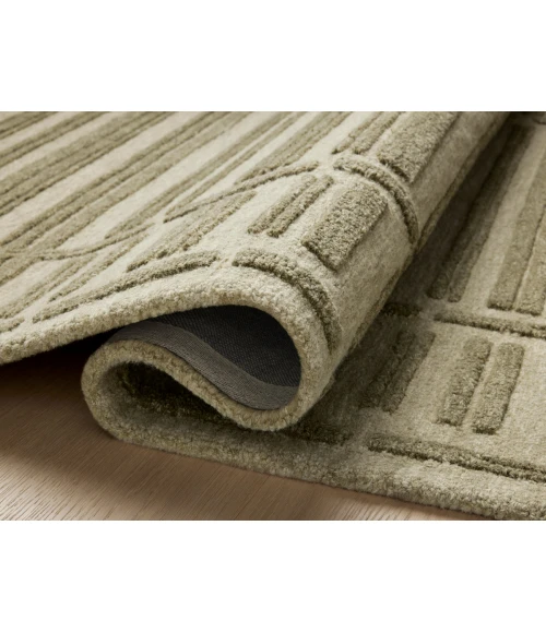 Chris Loves Julia x Loloi Bradley Sage / Olive BRL-07 18 in. X 18 in. Sample Rug