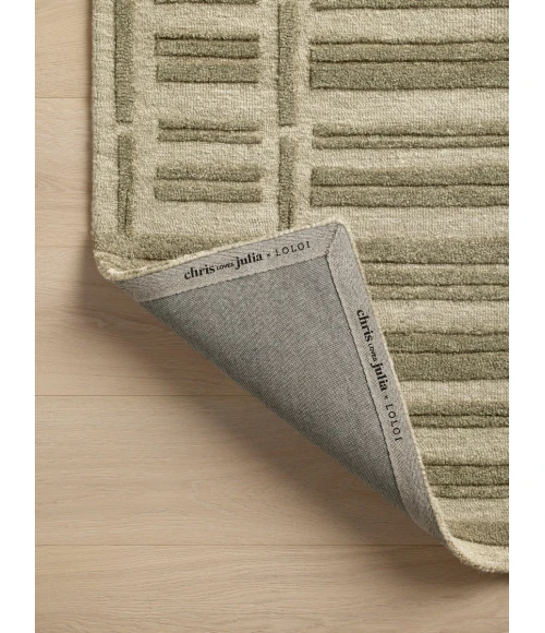 Chris Loves Julia x Loloi Bradley Sage / Olive BRL-07 18 in. X 18 in. Sample Rug