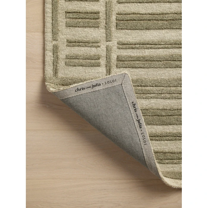 Chris Loves Julia x Loloi Bradley Sage / Olive BRL-07 9 ft. 3 in. X 13 ft. Rectangle Rug