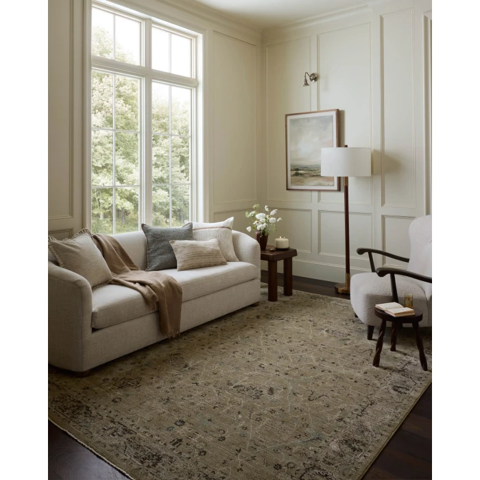 Loloi Briar Olive / Stone BRR-02 9ft.-3in. X 9ft.-3in. Round Rug
