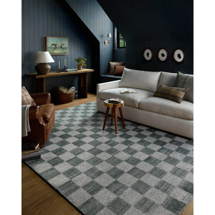 Chris Loves Julia x Loloi Calvin Blue / Ivory CLV-01 2ft.-7in. X 10ft. Rect. Rug