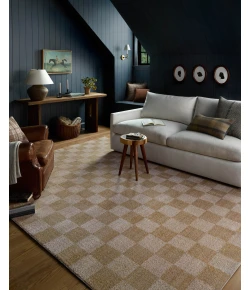 Chris Loves Julia x Loloi Calvin Wheat / Ivory CLV-01 5ft.-3in. X 7ft.-6in. Rect. Rug