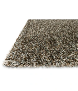Loloi Carrera Shag CG-02 BLUE / MOCHA Area Rug 18 in. X 18 in. Sample