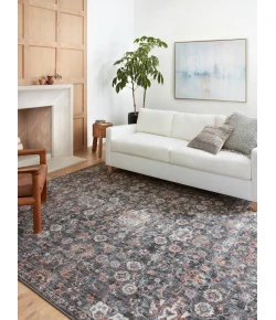 Loloi Cassandra CSN-03 black / RUST Area Rug 5 ft. 3 in. X 7 ft. 9 in. Rectangle