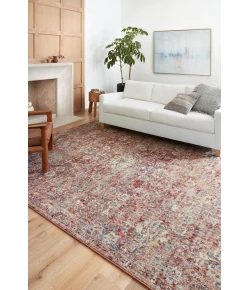 Loloi Cassandra CSN-03 RUST / IVORY Area Rug 5 ft. 3 in. X 7 ft. 9 in. Rectangle