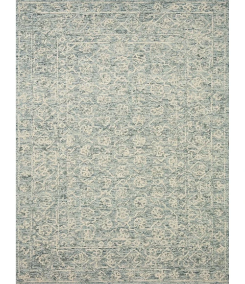 Loloi Cecelia CEC-01 Ocean / Ivory 5'-0" x 7'-6" Area Rug