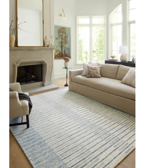Chris Loves Julia x Loloi Chris Ivory / Denim CHR-01 9 ft. 3 in. X 13 ft. Rectangle Rug