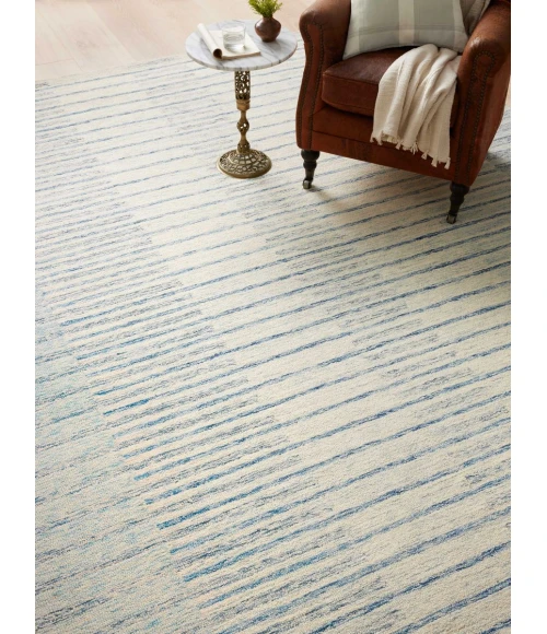 Chris Loves Julia x Loloi Chris Ivory / Denim CHR-01 9 ft. 3 in. X 13 ft. Rectangle Rug